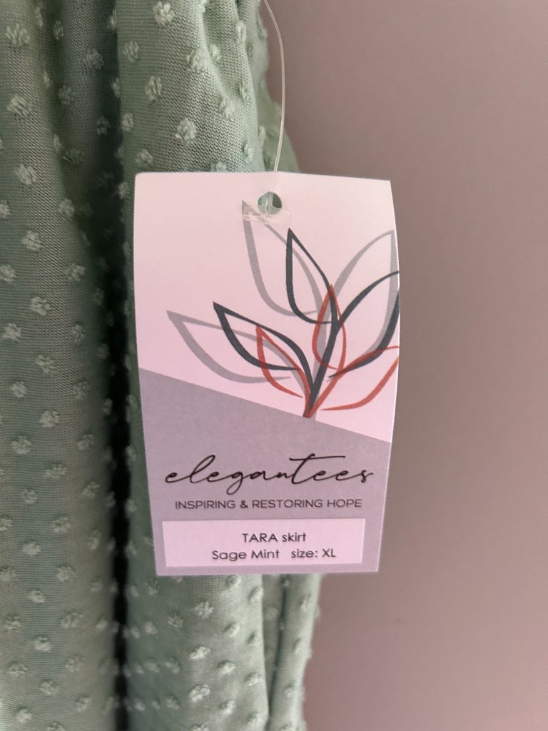 Elegantees Mint Green Midi Skirt Xl Nwt — image 3 of 4